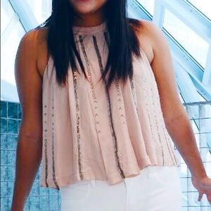 Beaded free people top